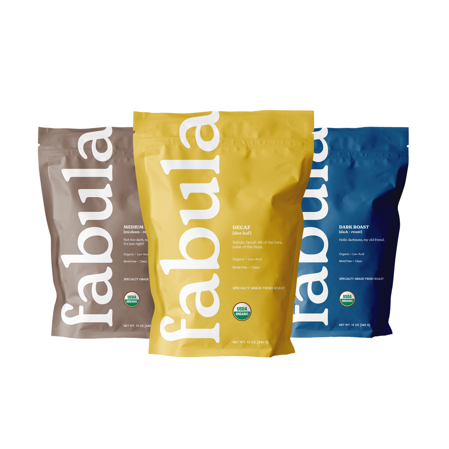 Medium, Dark, Decaf, 3 x 12oz